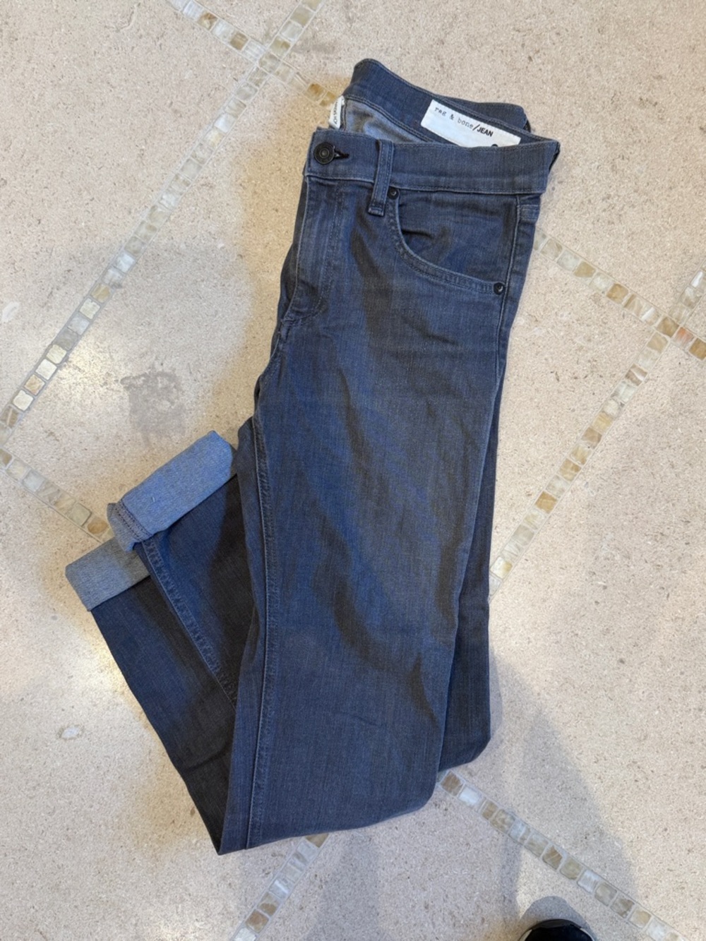 rag & bone Charcoal Gray Slim Jeans